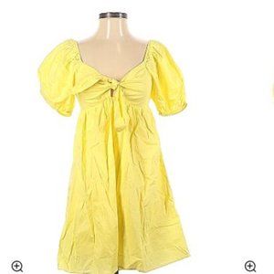 Target Wild Fable Yellow Puff Sleeve Dress - Size XS